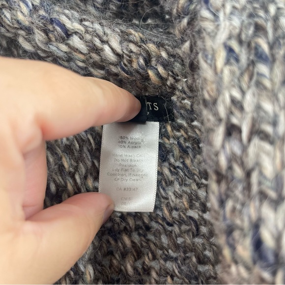 Talbots Wool Alpaca Blend Open Front Waterfall Cardigan Sweater - Picture 7 of 8